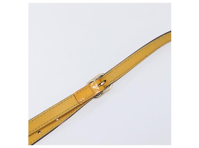 GUCCI Micro GG Hand Bag Patent 2way Yellow Gold Tone 809617 - vista 14