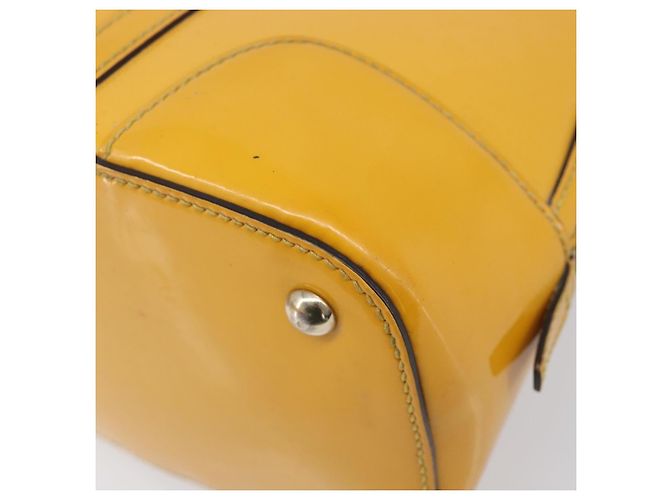 GUCCI Micro GG Hand Bag Patent 2way Yellow Gold Tone 809617 - vista 18