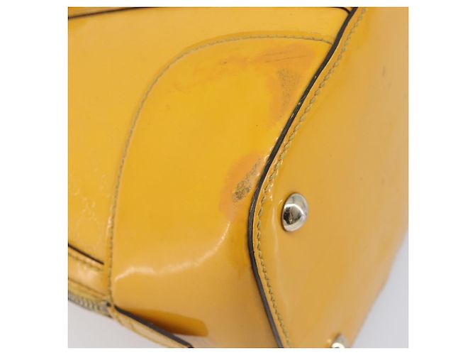 GUCCI Micro GG Hand Bag Patent 2way Yellow Gold Tone 809617 - vista 19
