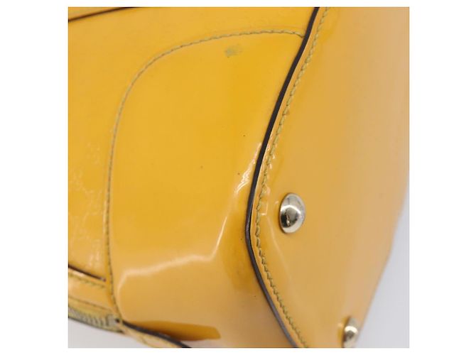 GUCCI Micro GG Hand Bag Patent 2way Yellow Gold Tone 809617 - vista 21