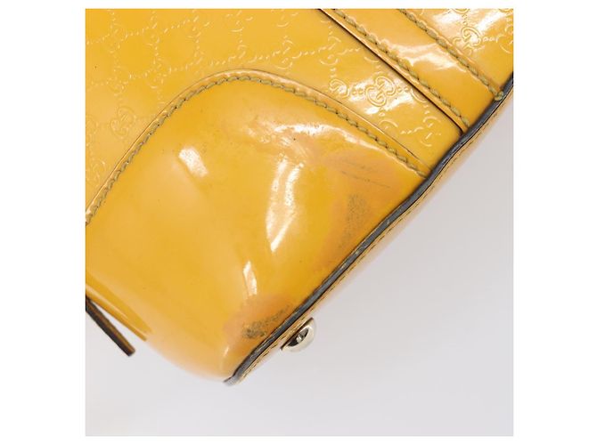 GUCCI Micro GG Hand Bag Patent 2way Yellow Gold Tone 809617 - vista 22