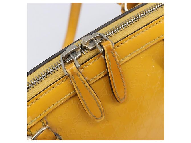 GUCCI Micro GG Hand Bag Patent 2way Yellow Gold Tone 809617 - vista 24