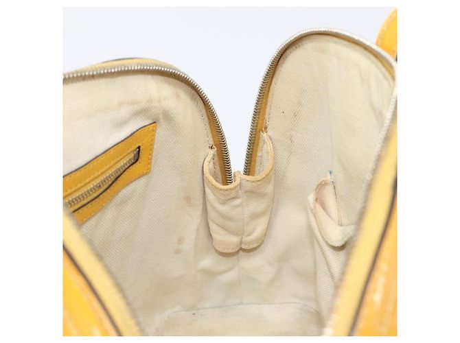 GUCCI Micro GG Hand Bag Patent 2way Yellow Gold Tone 809617 - vista 28