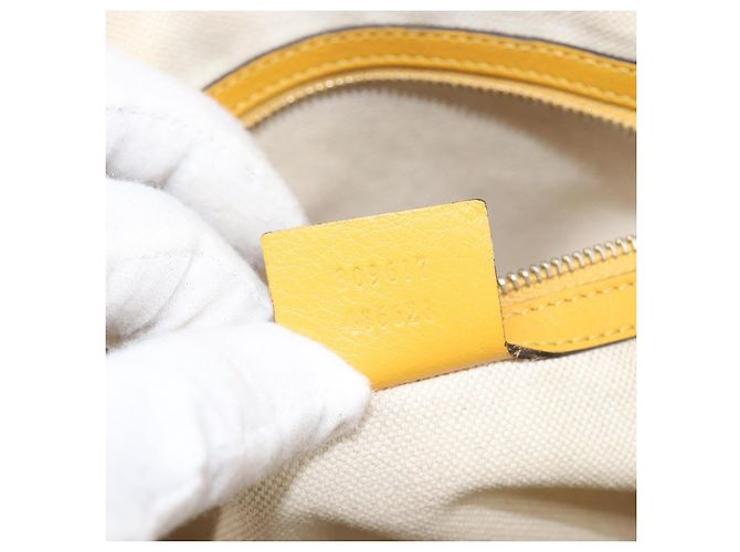 GUCCI Micro GG Hand Bag Patent 2way Yellow Gold Tone 809617 - vista 32