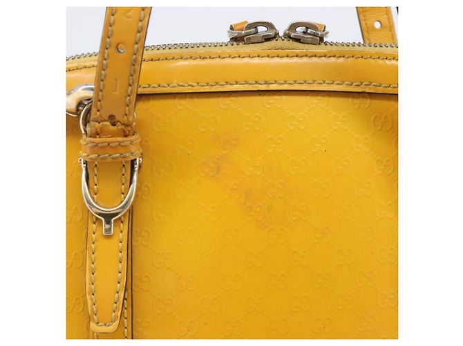 GUCCI Micro GG Hand Bag Patent 2way Yellow Gold Tone 809617 - vista 4