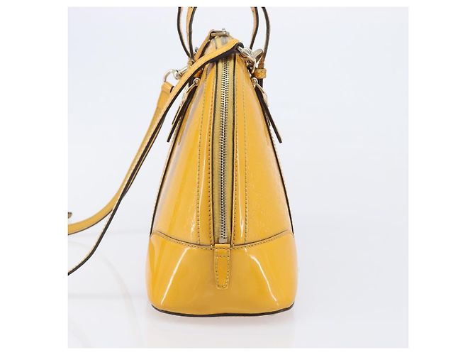 GUCCI Micro GG Hand Bag Patent 2way Yellow Gold Tone 809617 - vista 5