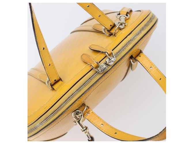 GUCCI Micro GG Hand Bag Patent 2way Yellow Gold Tone 809617 - vista 7