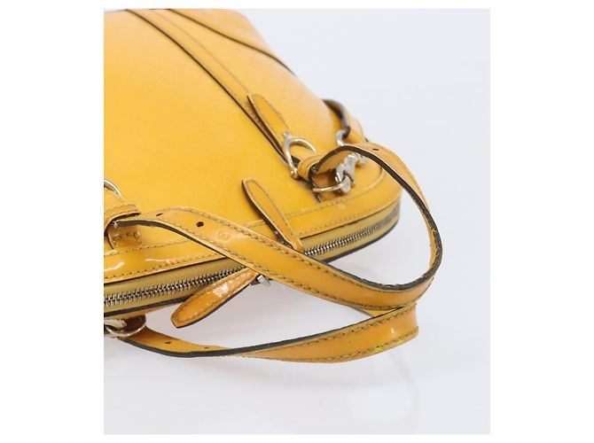 GUCCI Micro GG Hand Bag Patent 2way Yellow Gold Tone 809617 - vista 9