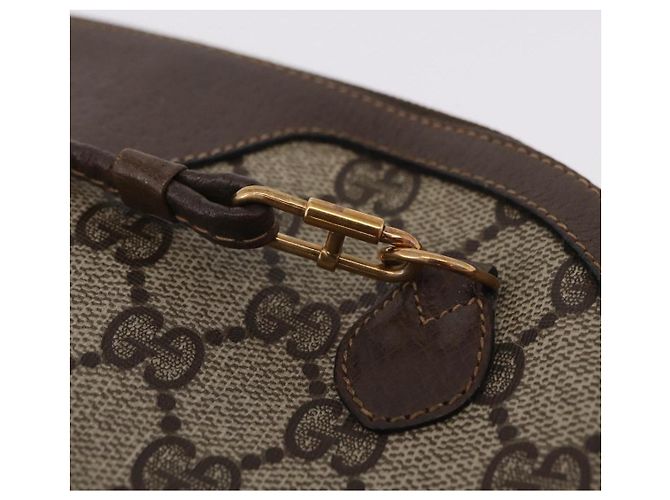 GUCCI GG Supreme Web Sherry Line Bag PVC Beige Gold 904 02 047 - vista 17
