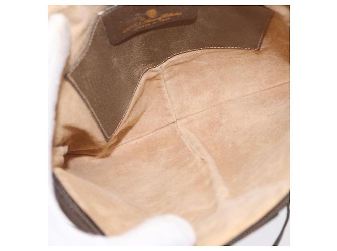 GUCCI GG Supreme Web Sherry Line Bag PVC Beige Gold 904 02 047 - vista 19