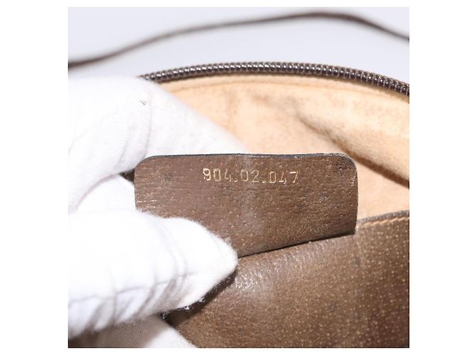 GUCCI GG Supreme Web Sherry Line Bag PVC Beige Gold 904 02 047 - vista 23