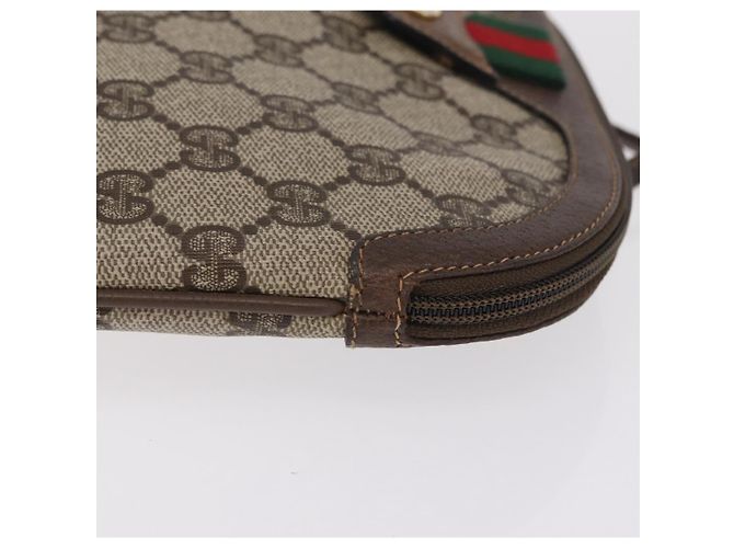 GUCCI GG Supreme Web Sherry Line Bag PVC Beige Gold 904 02 047 - vista 5