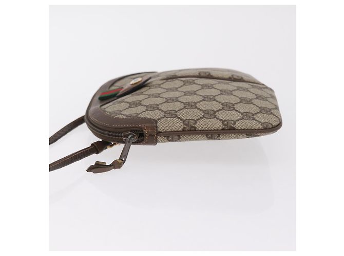 GUCCI GG Supreme Web Sherry Line Bag PVC Beige Gold 904 02 047 - vista 6