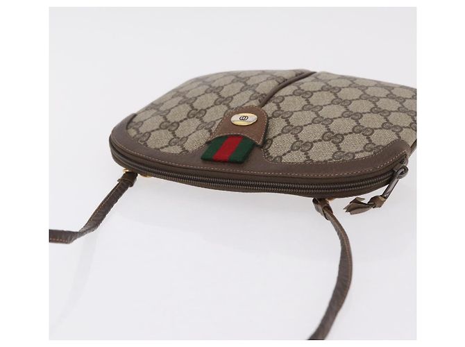 GUCCI GG Supreme Web Sherry Line Bag PVC Beige Gold 904 02 047 - vista 7