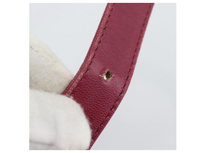 FENDI Mamma Baguette Shoulder Bag Cotton Wine Red Silver - vista 9