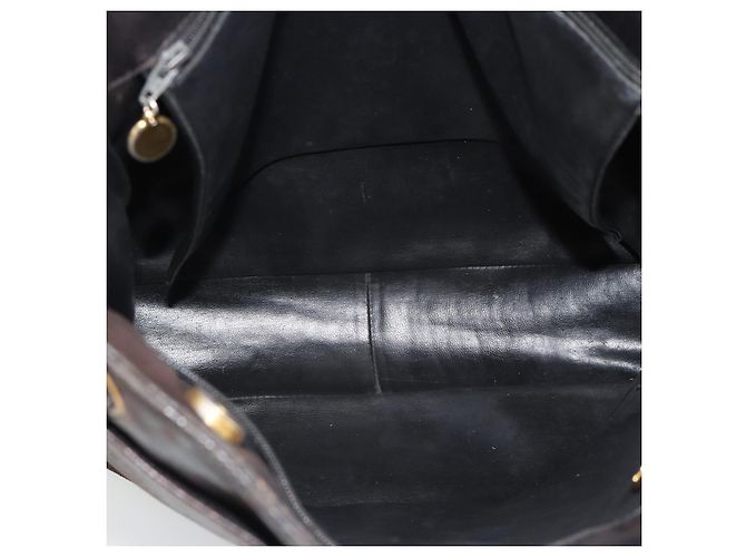 CHANEL Schultertasche Leder Braun Gold CC - Ansicht 11