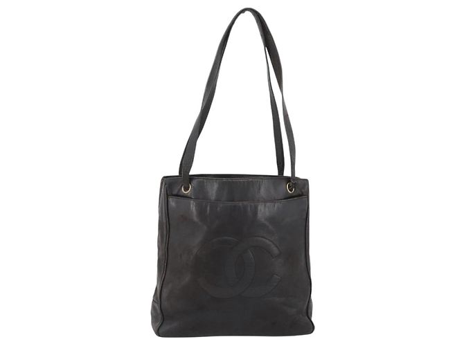 CHANEL Schultertasche Leder Braun Gold CC - Ansicht 13
