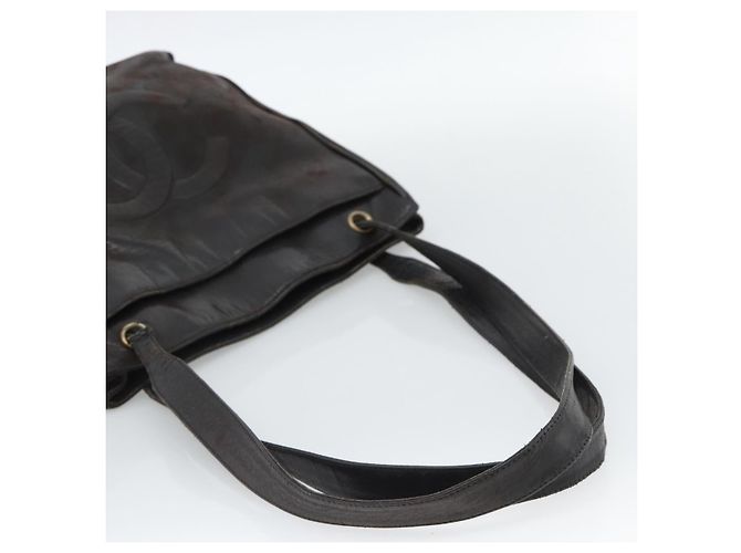CHANEL Schultertasche Leder Braun Gold CC - Ansicht 7
