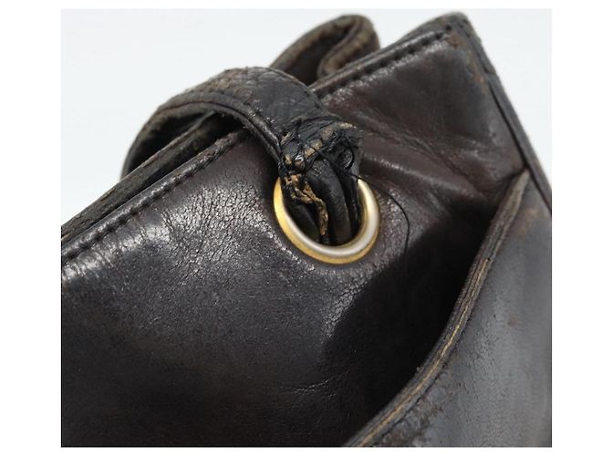 CHANEL Schultertasche Leder Braun Gold CC - Ansicht 9
