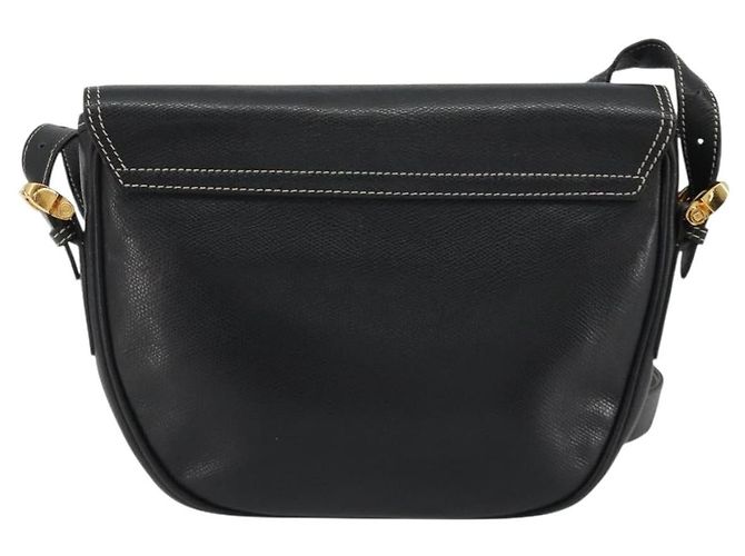 LOEWE Anagram Shoulder Bag Leather Black Gold - vista 2