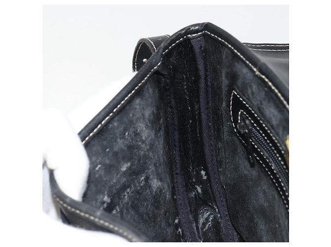 LOEWE Anagram Shoulder Bag Leather Black Gold - vista 21