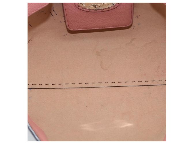 FENDI Bolsa Tote Celeria Couro Cinza Prata - vista 11