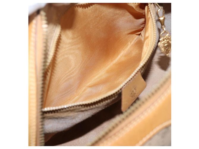 GUCCI Micro GG Supreme Hand Bag PVC 2way Beige Gold 67 02 4422 - vista 26