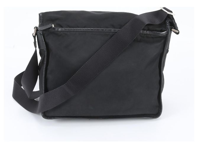 Borsa a tracolla in pelle e nylon Tessuto con logo triangolare Prada - vista 3