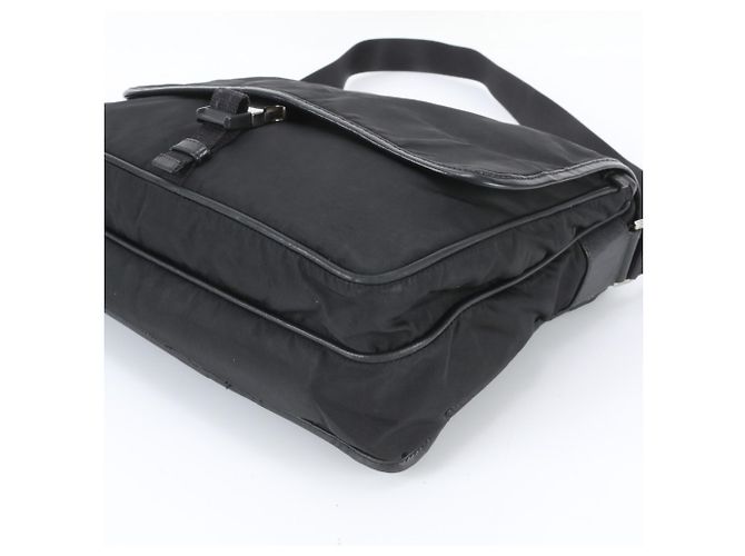 Borsa a tracolla in pelle e nylon Tessuto con logo triangolare Prada - vista 5