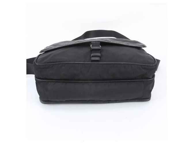Borsa a tracolla in pelle e nylon Tessuto con logo triangolare Prada - vista 6