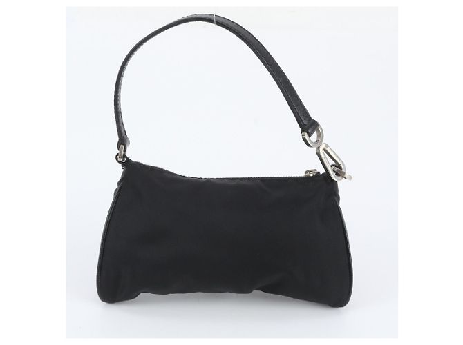 Borsa a mano Prada in nylon Tessuto con logo triangolare in pelle - vista 3