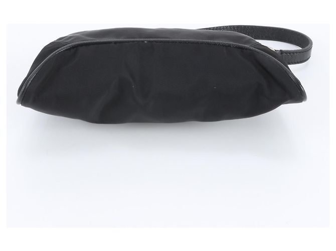 Borsa a mano Prada in nylon Tessuto con logo triangolare in pelle - vista 5
