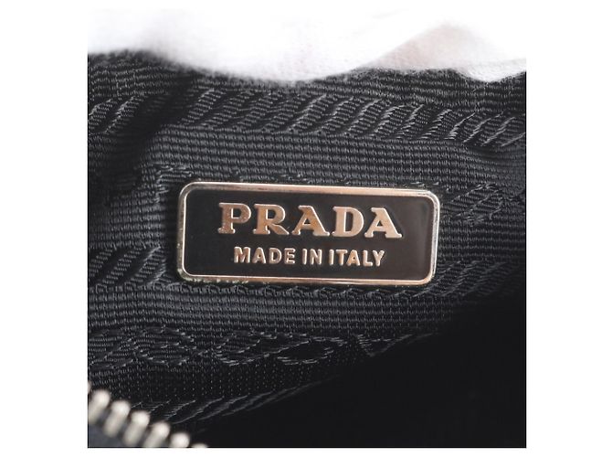 Borsa a mano Prada in nylon Tessuto con logo triangolare in pelle - vista 8