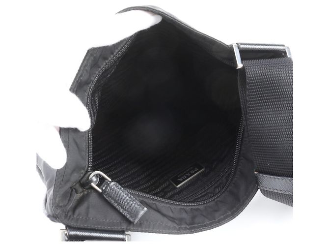 Borsa a tracolla in pelle e nylon Tessuto con logo triangolare Prada - vista 7