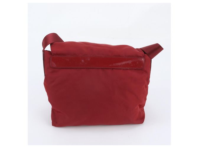Borsa a tracolla in pelle e nylon Tessuto con logo triangolare Prada - vista 3