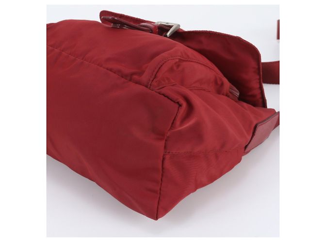 Borsa a tracolla in pelle e nylon Tessuto con logo triangolare Prada - vista 4