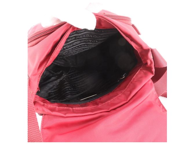 Borsa a tracolla in pelle e nylon Tessuto con logo triangolare Prada - vista 7
