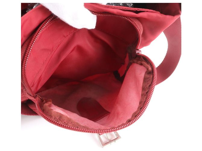 Borsa a tracolla in pelle e nylon Tessuto con logo triangolare Prada - vista 8