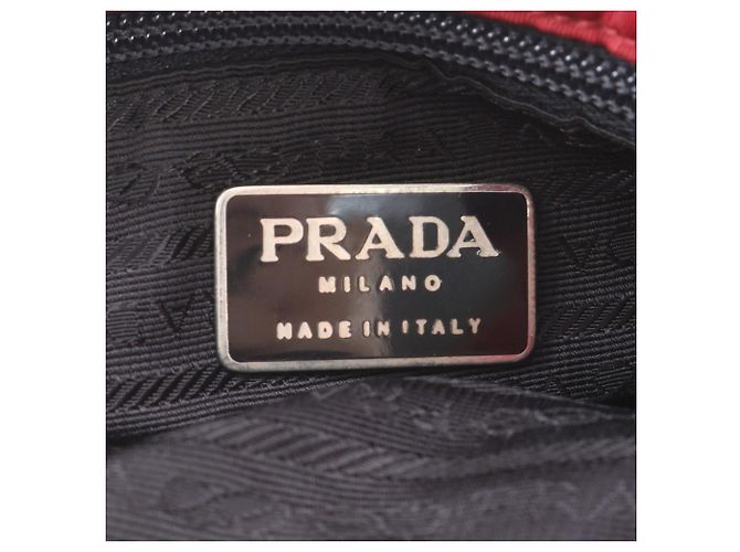 Borsa a tracolla in pelle e nylon Tessuto con logo triangolare Prada - vista 9