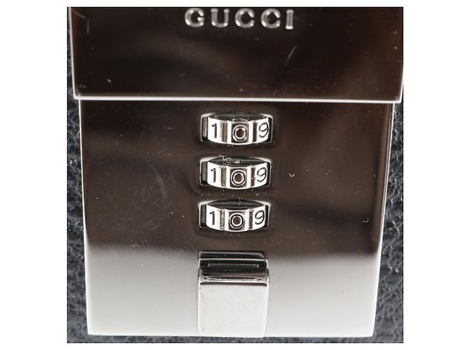 Mallette Gucci en cuir noir - vue 10