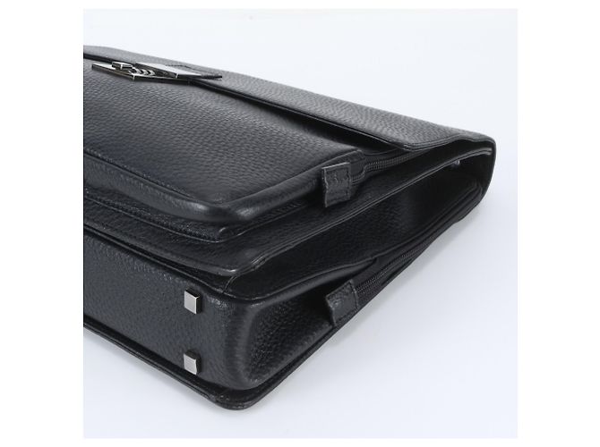 Mallette Gucci en cuir noir - vue 4