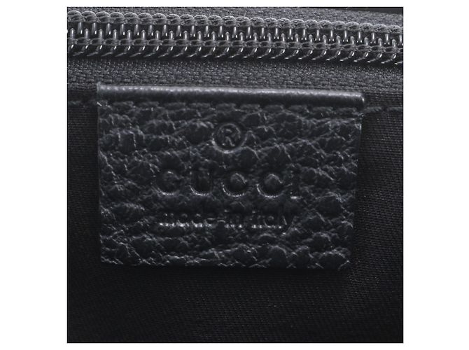 Mallette Gucci en cuir noir - vue 8