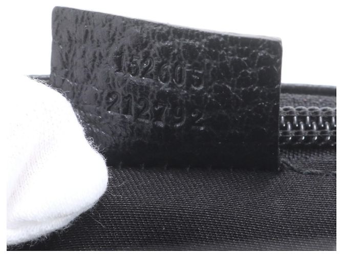 Mallette Gucci en cuir noir - vue 9