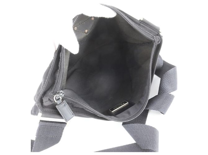 Sac messager Prada en nylon Tessuto avec logo triangle - vue 7