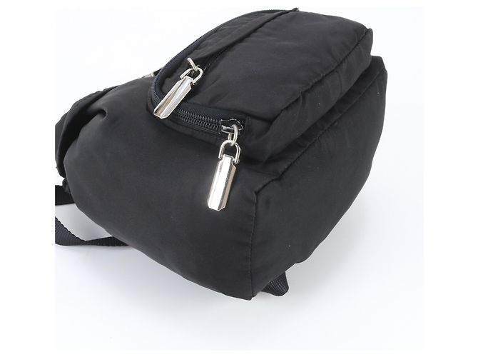 Prada Tessuto Nylon Triangle Logo Backpack/Shoulder Bag - view 4