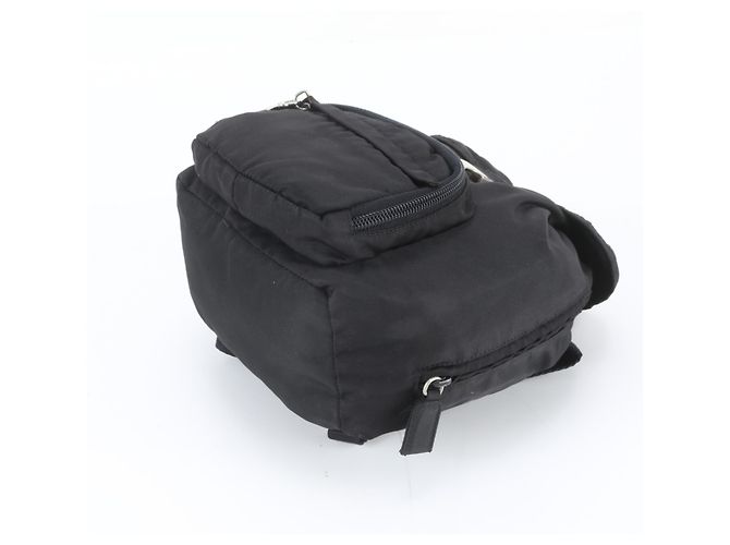 Prada Tessuto Nylon Triangle Logo Backpack/Shoulder Bag - view 5