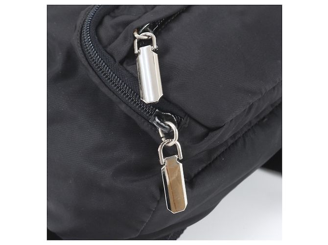Prada Tessuto Nylon Triangle Logo Backpack/Shoulder Bag - view 8