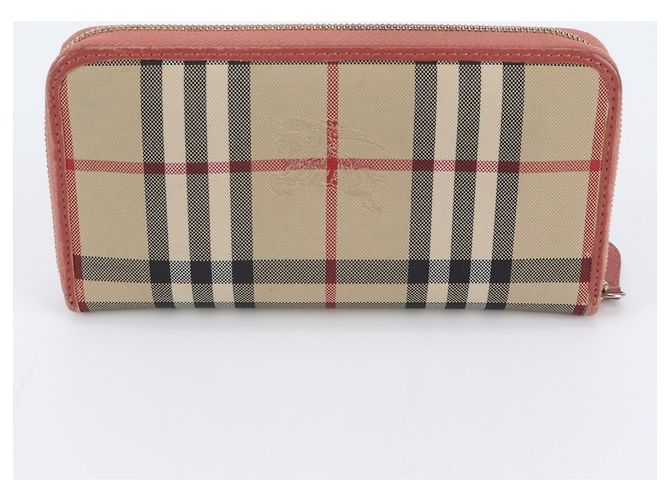 Cartera larga Burberry Nova Check de cuero y lona - vista 2