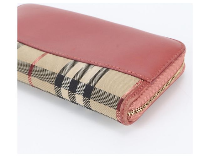 Cartera larga Burberry Nova Check de cuero y lona - vista 3