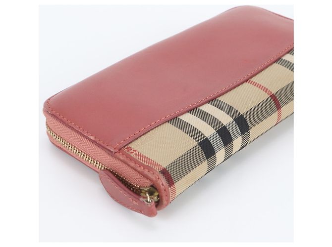 Cartera larga Burberry Nova Check de cuero y lona - vista 5